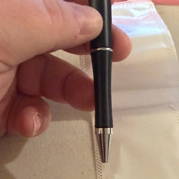 Home made Blue and Gold  Bejeweled Beaded refillable ballpoint Pen - Picture 4 of 5